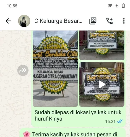 Pengiriman Papan Bunga Duka Bangkle Blora